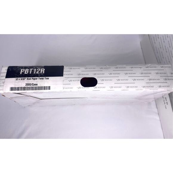 4000 Red Paper Twist Ties 12" x 5/32", Reusable, Wire Inside, Sturdy - Picture 7 of 10